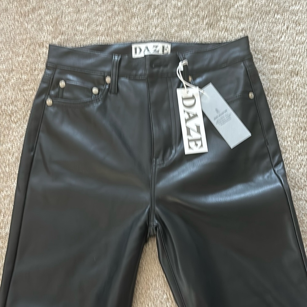 NWT Shy Girl Cinema faux leather pants size 25!!